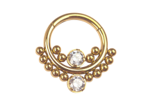 Anelli in titanio PVD Oro Cerniera ornamentale motivi| Itc