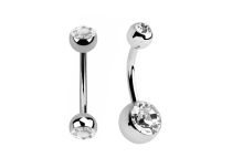  Confezione da 10 pezzi di Banana Titanium Double Crystal Sterile |  ITC