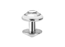 Impianto dermico sterile in titanio 3 mm Disco strass bianco |  ITC