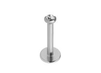 Confezione da 10 pezzi di Labret in titanio interno sterile in cristallo bianco |  ITC