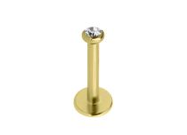 Labret PVD Gold Interne Stérile à Strass |  ITC
