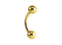 Palline sterili in titanio PVD oro Banana 3 mm |  ITC