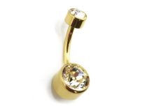 Pallina sterile interna in titanio PVD oro da 5/8 mm a doppio strallo