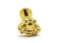 Labret Titane PVD Gold Interne Sterile motivo Abeille |  ITC