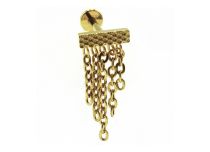 Labret Titanium PVD Gold Internal Sterile pattern 5 Chainette |  ITC