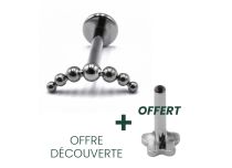 Labret Titane Interne Stérile motif Arc de Billes |  ITC