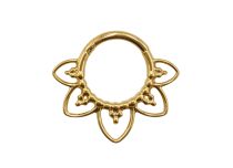 Anello di cerniera 1,2x8 titanio PVD ORO Modello sterile Ornamentale multi Ball| Itc