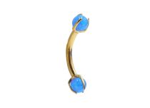 Banana 1.2x8 Titanio PVD ORO interno sterile a doppia sfera | Itc