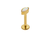 Labret Titanio PVD Oro Modello interno sterile Opale sintetico |  ITC
