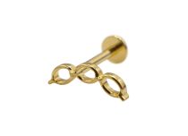 Labret Titanio PVD Oro Catena interna sterile modello Itc