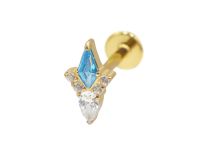 Labret Titanio PVD Oro Interno Sterile modello diamante | Itc