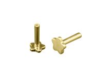 Labret titane PVD gold stérile 1.2x8 avec embout fleur