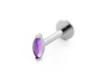 Labret Titane Interne Stérile Pierre Naturelle Griffée Coloré | Itc