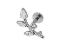 Labret Titane Interne Stérile motif branche rond/Ovale/Triangolo BL| Itc