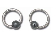 Anello in titanio colorato Palla di ematite 4 mm | Itc