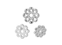 Accessorio interno Motivo floreale in titanio con strass bianchi
