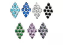 Accessorio interno in titanio 0,9 mm diamantato multistrass