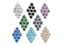 Accessorio interno in titanio 0,9 mm diamantato multistrass