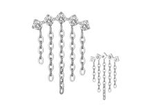 Accessorio interno Catena di titanio 0,9 motivo 5 strass bianco