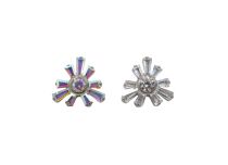 Accessorio interno in titanio ASTM F136 0,9 mm motivo floreale radiante | ITC