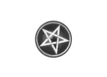 Disco avvitabile in acciaio con motivo a croce satanica bianca |  ITC