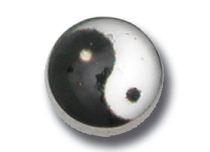 Sfera avvitabile in acciaio con design Yin Yang | Itc