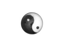 Sfera avvitabile in acciaio con motivo Yin Yang |  ITC