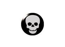 Clip a pressione a sfera in acciaio motivo teschio |  ITC