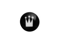 Palla in acciaio motivo Push Clip Corona 3 punte |  ITC