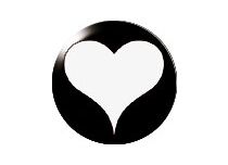 Clip a pressione a sfera in acciaio Cuore bianco | Itc