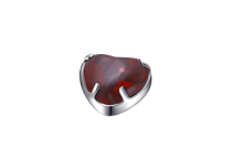 Accessoire threadless titane c&oelig;ur rouge serti griff&eacute; ITC Piercing