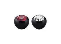 Clip a pressione a sfera BioFlex Nero Cristallo colorato |  ITC