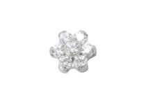 Disco di titanio a vite interna Strass colorati con design floreale |  ITC