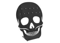 Espositore in acrilico teschio e ossa incrociate 12 gioielli per setto 14 x 18 cm