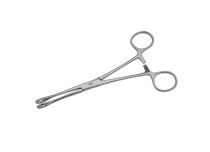 Pinza in acciaio inox piccola rotonda aperta 4,5 x 8 mm lunghezza 15,5 cm