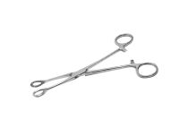 Pinza in acciaio inox, rotonda, 7,5 x 12,5 mm, lunga 18 cm