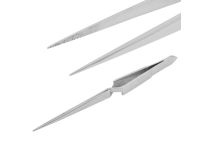 Pinzette in acciaio inox, incrociate, appuntite, lunghe 16 cm