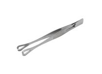 Pinzetta in acciaio inox, triangolo aperto (5 x 10 mm), lunghezza 14,5 cm con morsetto