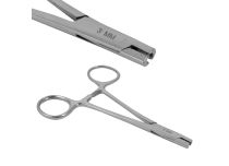 Pinzetta in acciaio inox per applicazione dermica di 3 mm, lunga 11 cm
