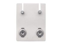 Mini medicale in acciaio Euro cristallo bianco in blister da 12 paia sterile