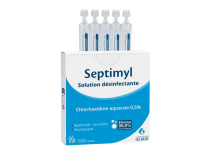 Lotto di 10 dosi di soluzione disinfettante Septimyl | Gilbert