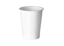 Bicchiere di plastica bianco